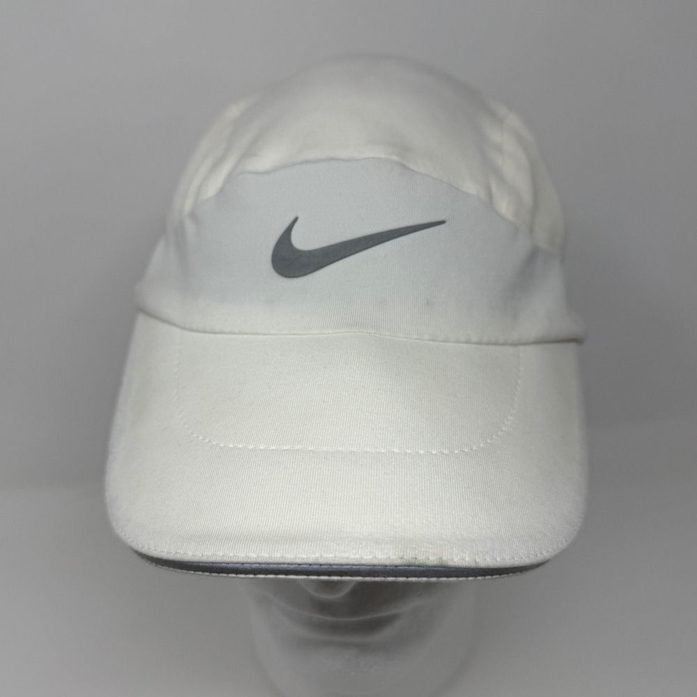 Nike AeroBill Tailwind AW84 Dri-FIT Running Hat White Adjustable Cap 849354-100